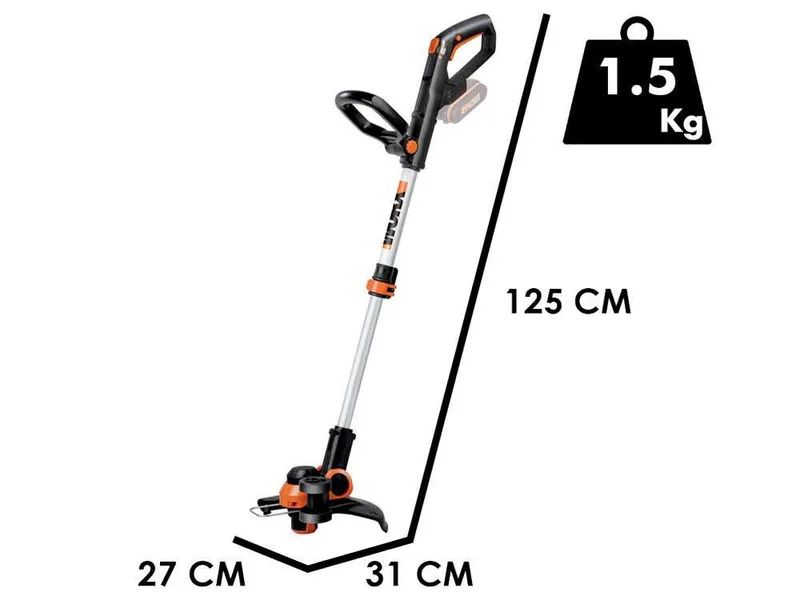Worx WG163E - Coupe-bordure à batterie - 2x 20V 2Ah