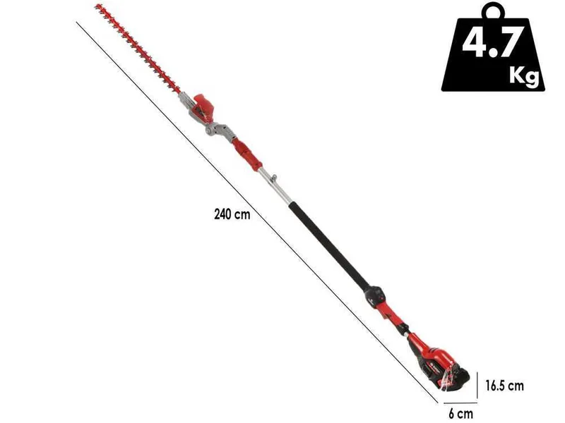 Blue Bird PHT 22-52 - Taille-haie sur perche télescopique à batterie - 21 V 5 Ah