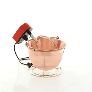 Chaudron électrique en cuivre lisse pour polenta NuovaFac Cuoca Automatica base ronde 4L - 5W