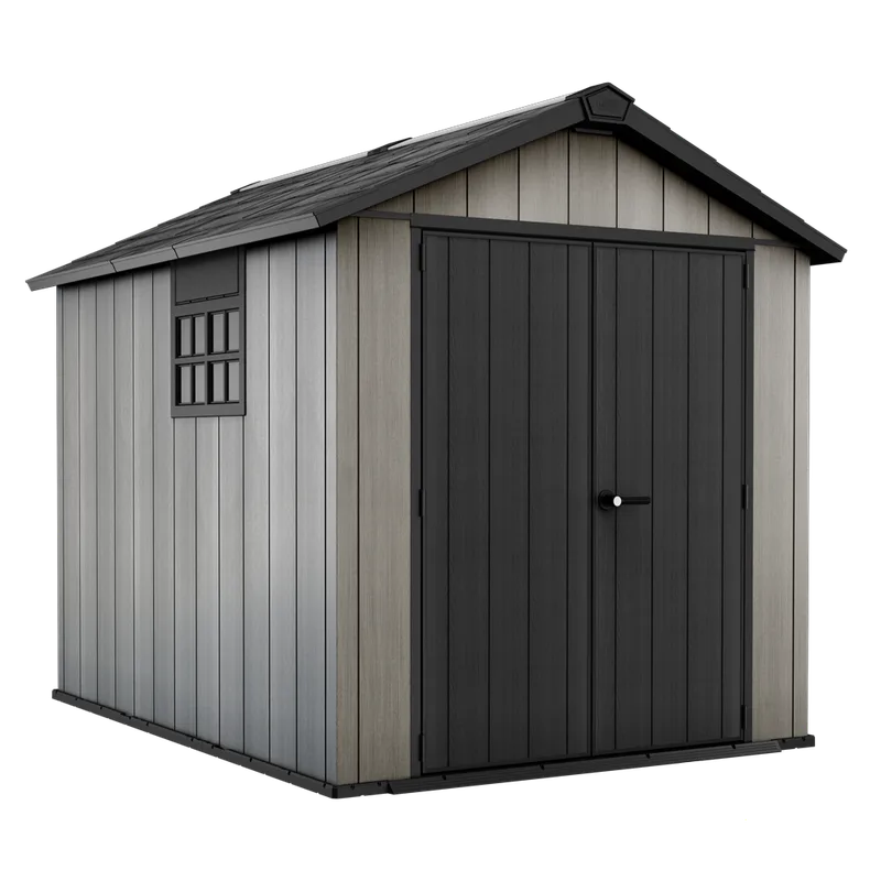 Keter Oakland 759 - Abri de jardin - Avec porte double battant et fenêtre - 229x287x242 cm