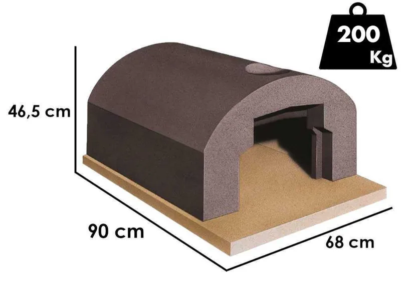 Linea VZ Vesuvio - Four à bois encastrable avec chambre de 56x61 cm - Capacité de cuisson 2 pizzas