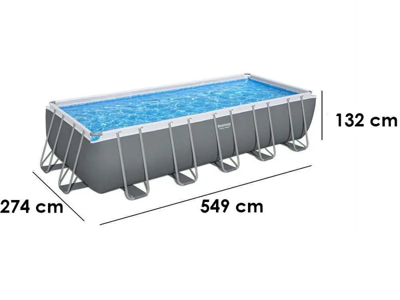 Bestway Power Steel 5619Q - 549 x 274 x 132 cm - Piscine hors-sol