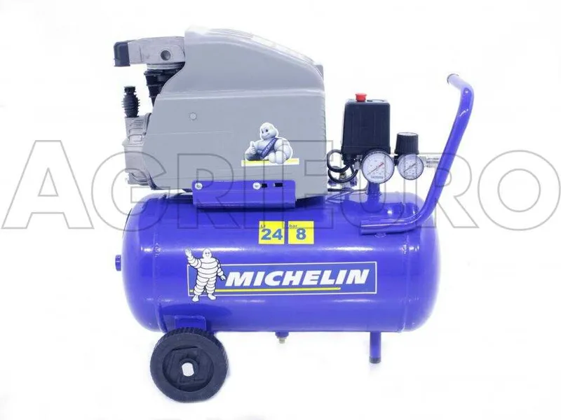 Michelin MB 24 - Compresseur d'air électrique monophasé - Moteur 2 CV - 24 L - Air comprimé