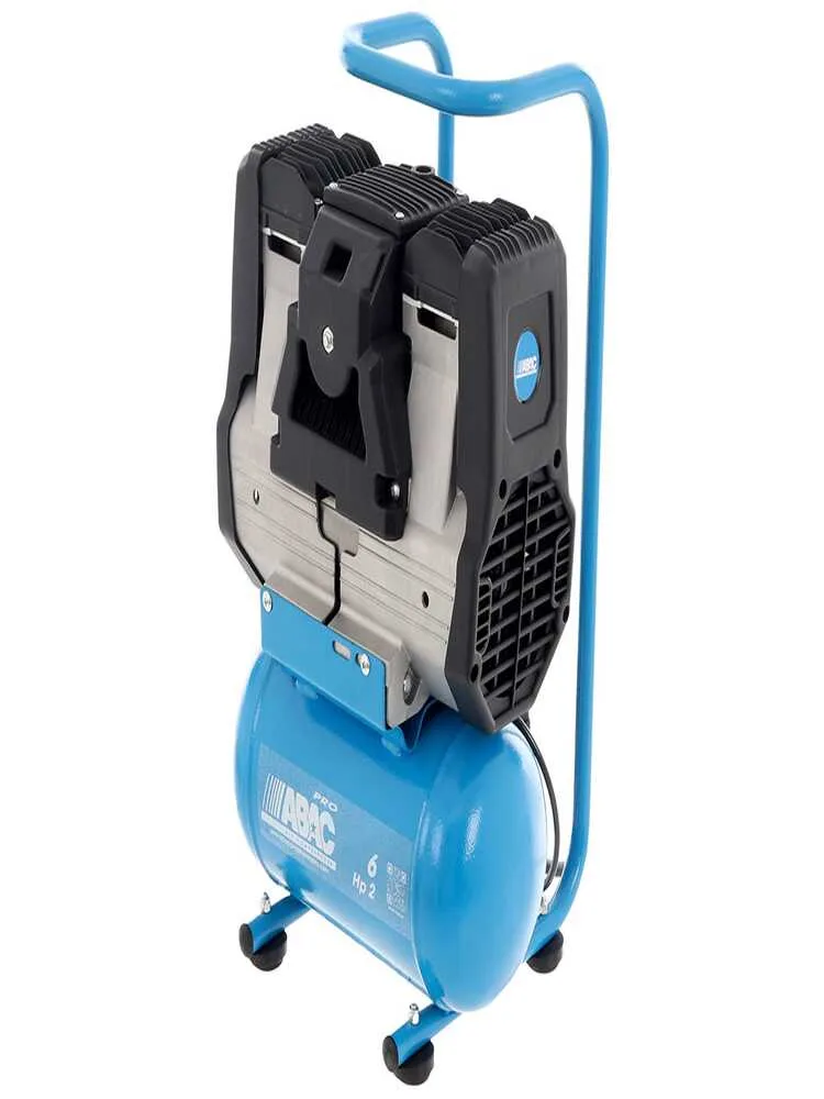 Abac start silent OS20P - Compresseur d'air électrique monophasé silencieux, sans huile - Moteur 2 CV - 6 L
