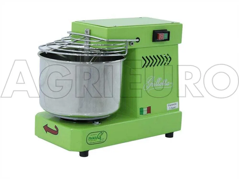 Pétrin à spirale électrique - Famag Grilletta IM 5 Color - Verte 5 kg - 8 L
