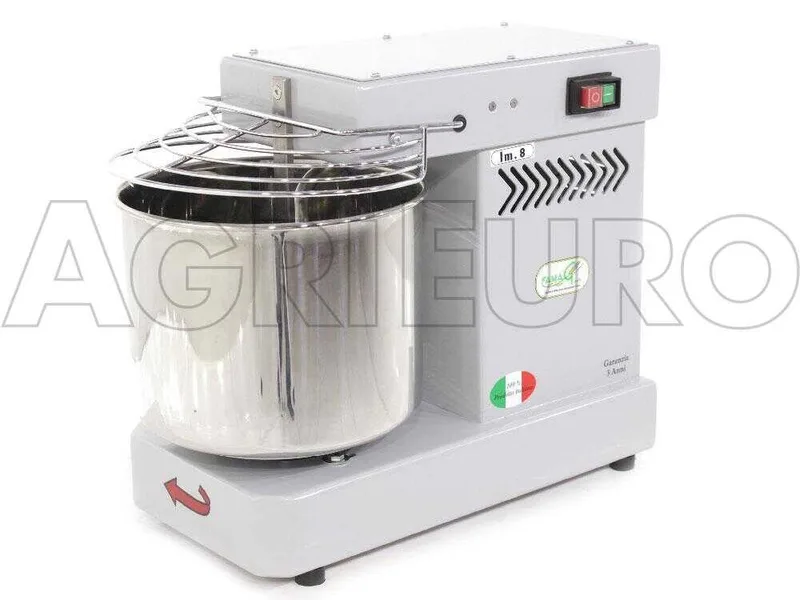 Pétrin à spirale électrique Famag IM 8 avec capacité de pétrissage de 8 KG - Gris