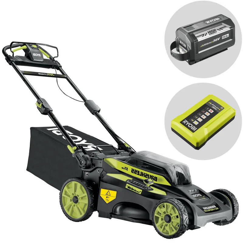 Ryobi RY36LMX51A-160 - Tondeuse à gazon tractée à batterie - MAX POWER 36V/6Ah - Coupe 51 cm