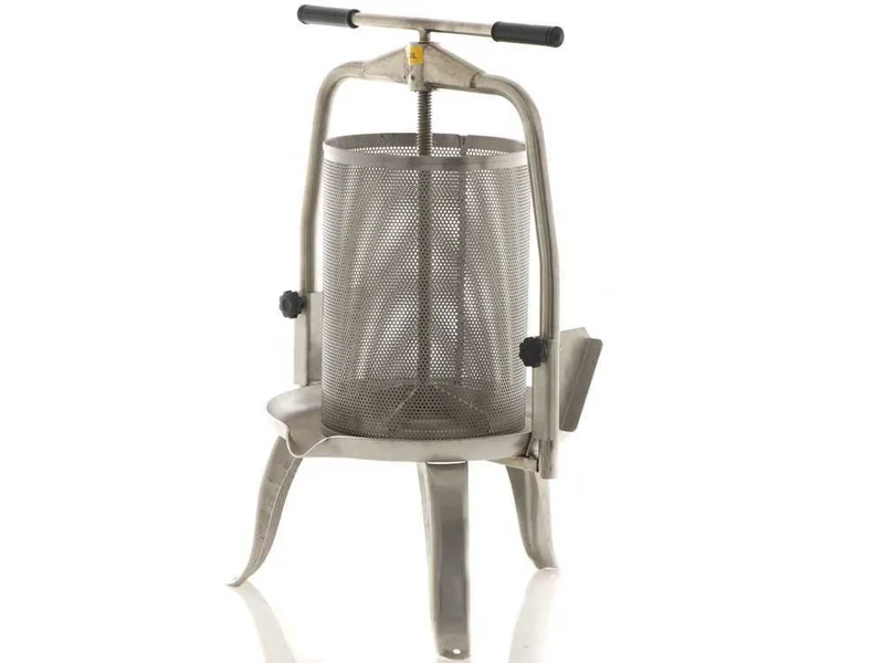 Baesso V30 Inox - Pressoir à vis pour fruits et légumes 30 L – Cage en acier inoxydable