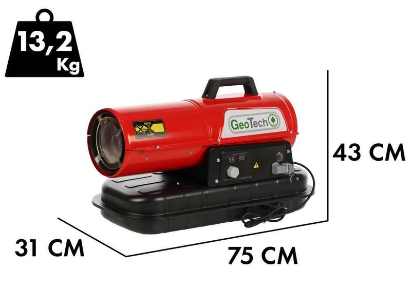 GeoTech DH 1000 - Générateur d'air chaud diesel - À combustion directe