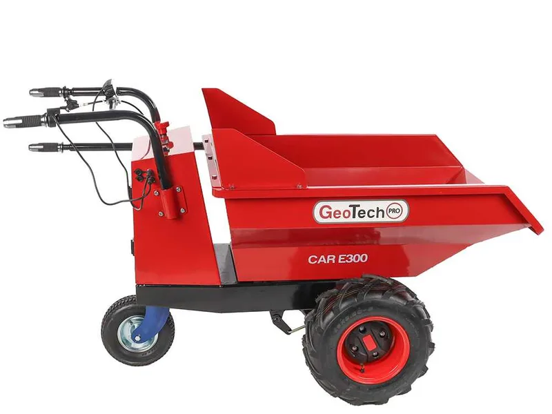 Brouette à batterie GeoTech Pro Mini Dumper Car E300 - Caisson dumper manuel 300Kg
