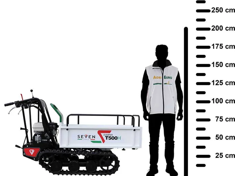 Brouette à chenilles Seven Italy T500H GX - benne extensible - capacité 500 kg