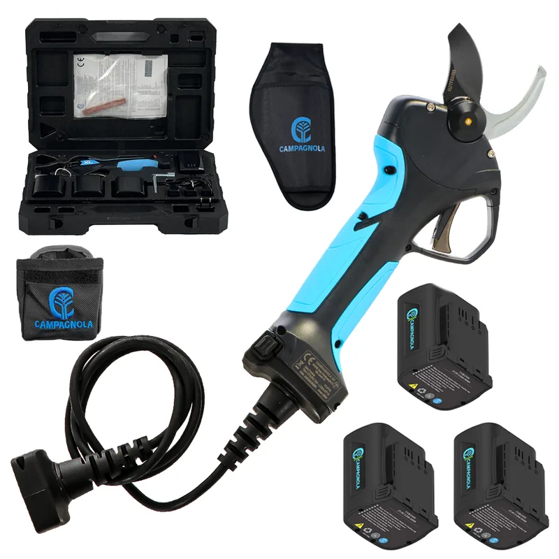 Campagnola Stark XM - Sécateur électrique de taille avec kit câble et étui pour batterie - 3x 14,4V 2,5 Ah - Diamètre de coupe 35 mm