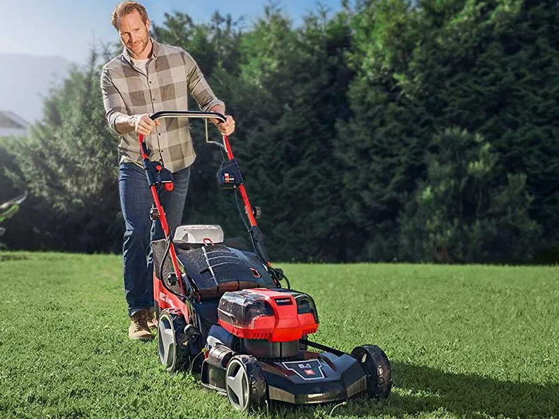 Tondeuse à gazon à batterie Einhell GE-CM 36/47 S HW Li - Tondeuse autotractée 47 cm - 4 X 4Ah