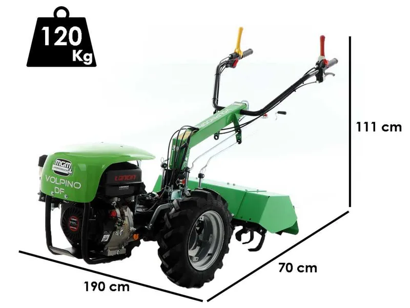 Lampacrescia MGM Volpino DF - Motoculteur à essence - Loncin G270F - 10 CV