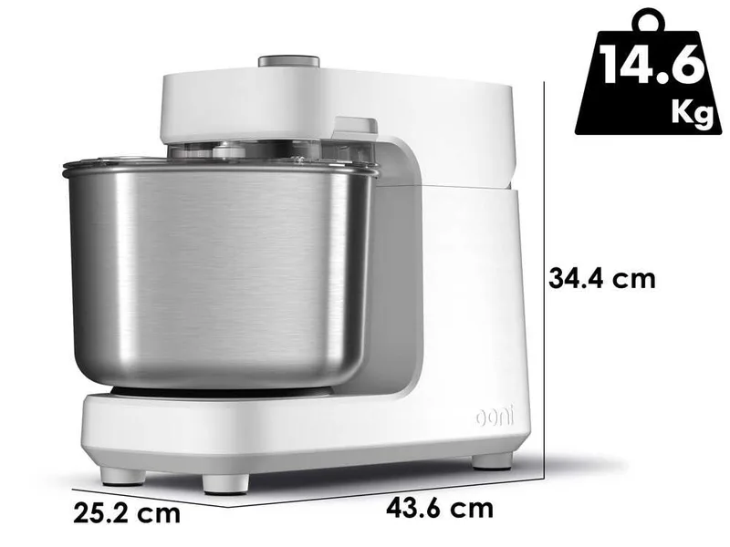 OONI Halo Pro Spiral Polar White - Pétrin à spirale 7 kg