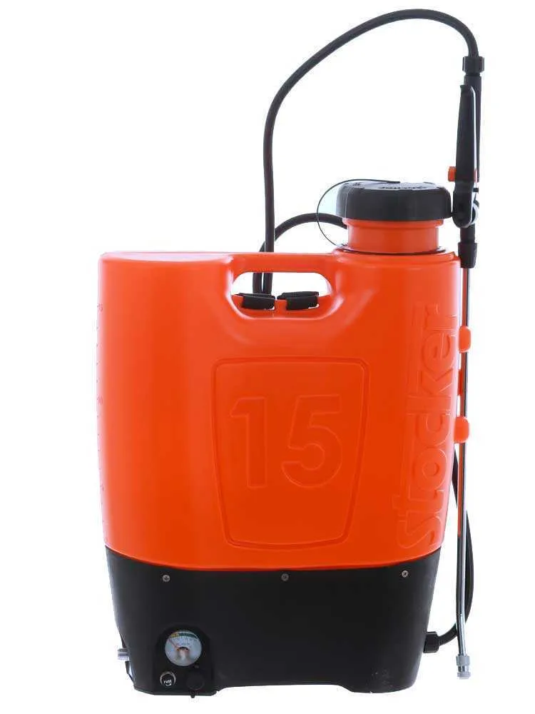 Pulvérisateur à dos électrique Stocker - Batterie au lithium - Réservoir 15L - max 5 bars
