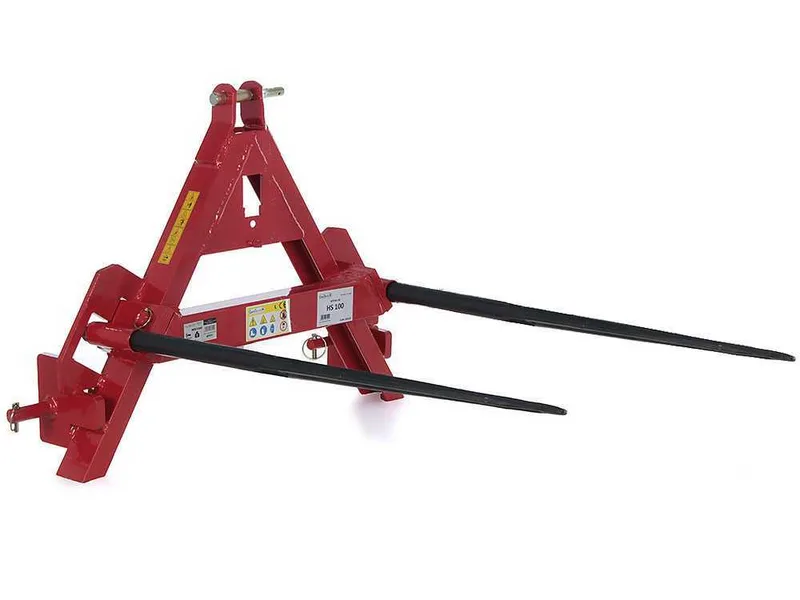 GeoTech - Fourche pour bottes de paille - Attelage à 3 points pour tracteur