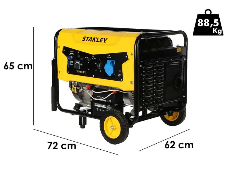 Stanley SG 6500B-1 - Groupe électrogène à essence - AVR - 6.5 kW monophasé