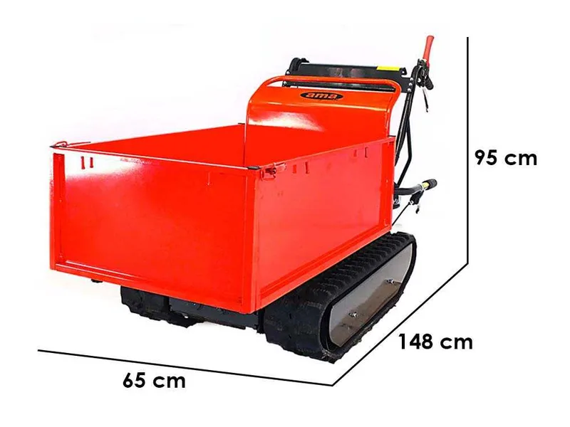 Brouette motorisée à chenilles AMA TAG500T avec benne extensible - Charge 500 kg