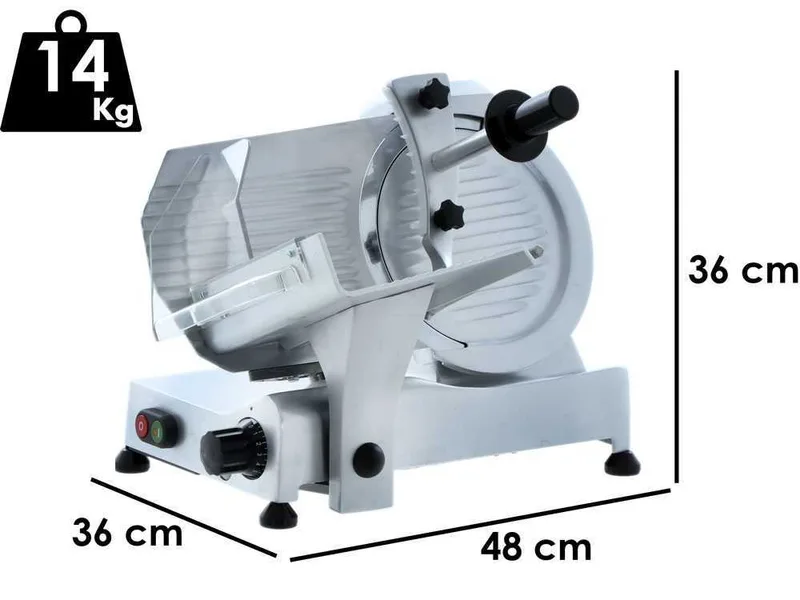 Trancheuse FAC F 250 R - Corps en Alliage d'aluminium anodisé - Avec parties lavables - Lame de 250 mm - Affûteur fixe