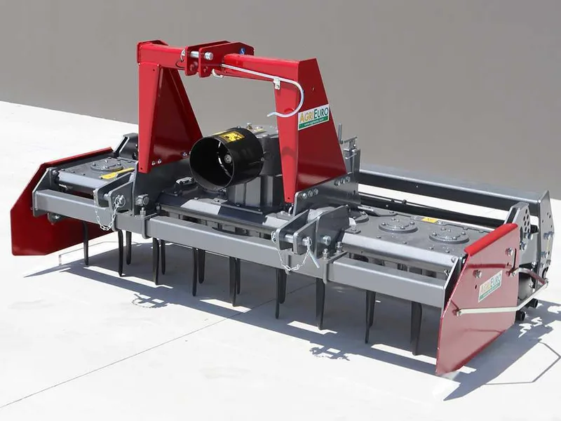 Herse rotative RM200 - largeur de travail 200 cm - 18 lames série lourde - Rouleau à cage