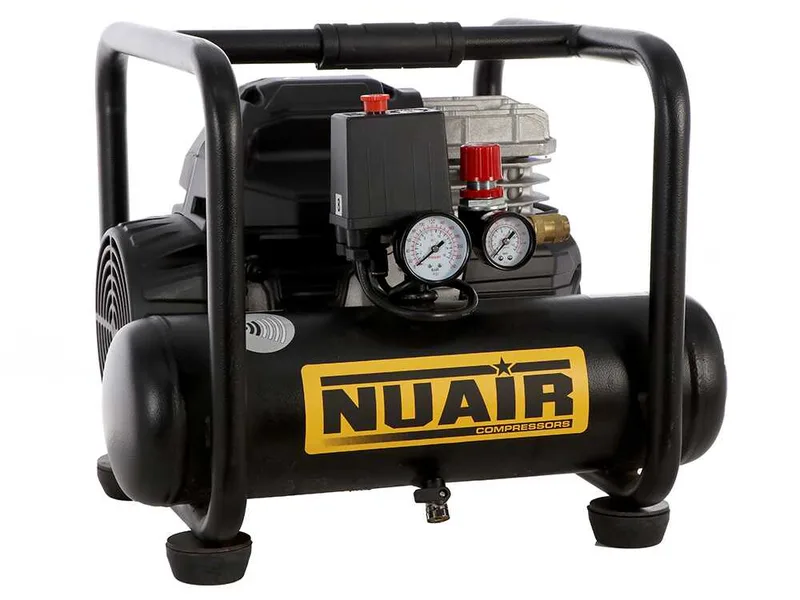 Nuair SIL 244/6 - Compresseur d'air électrique portatif monophasé silencieux, oil-less - Moteur 1.5 CV - 6 L