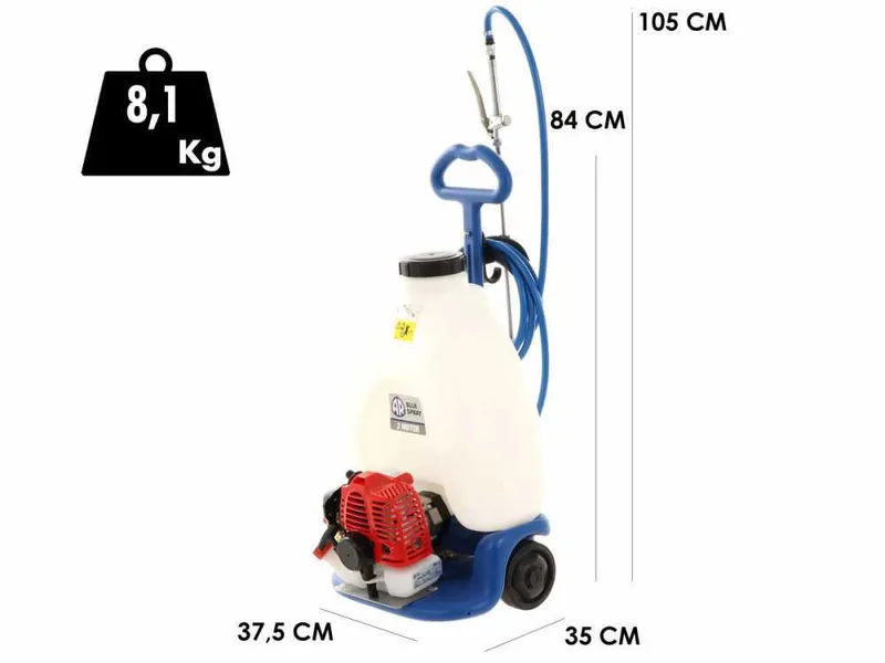 Pompe de pulvérisation à batterie sur roues Annovi Reverberi Blue Spray 3 Motor
