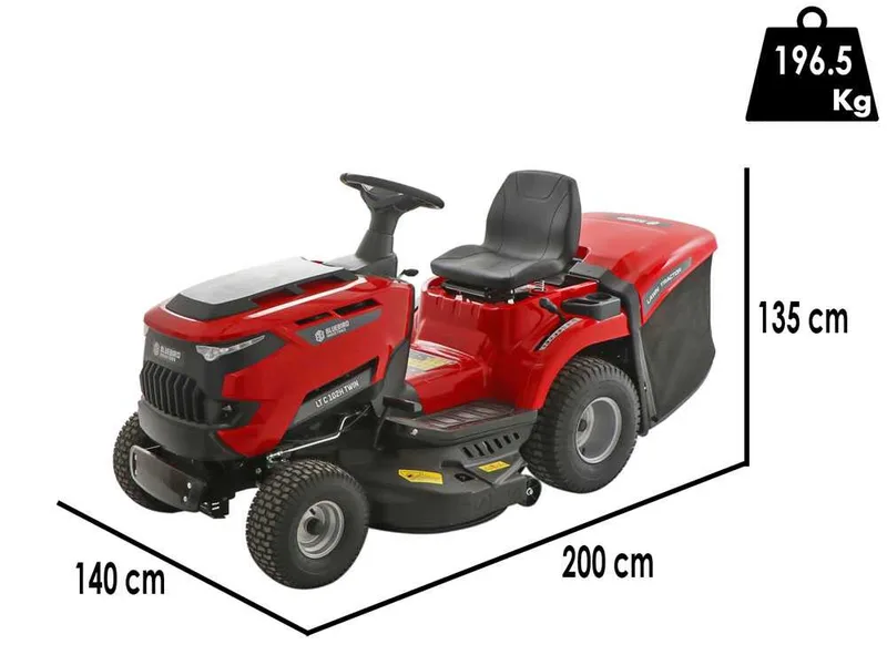 Blue Bird LT C102H TWIN - Tracteur tondeuse avec boîte hydrostatique - bac de ramassage 245 L