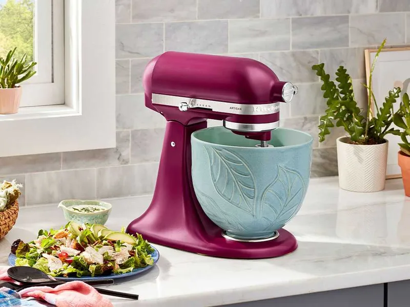 KitchenAid Spring Leaves - Bol en céramique 4,7 L