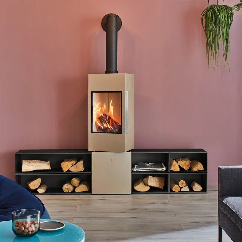 Spartherm SEO S Poêle à bois Perle + 1 m³ de bois de chauffage