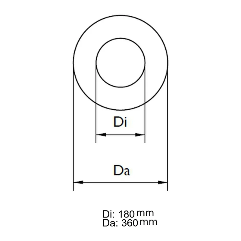 Schiedel traversée de paroi et de plafond ronde Ø130 mm L=360 mm brillante