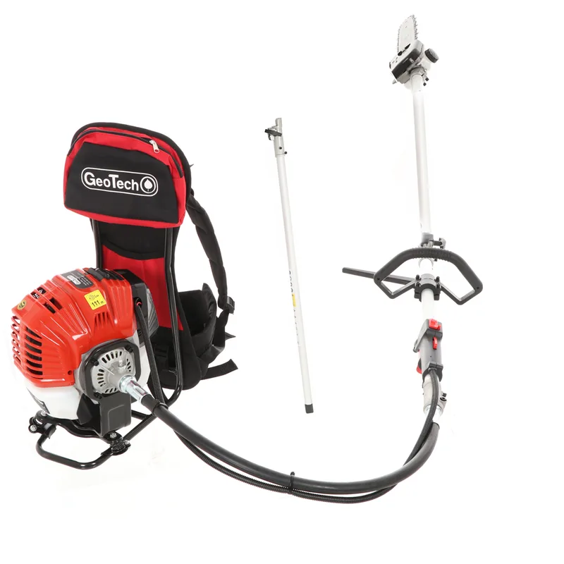 Élagueuse thermique à dos 2 temps GeoTech GT-2 52 BP avec perche de rallonge - 52 cm3