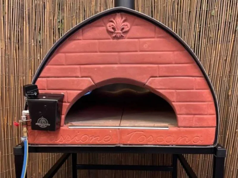 Pizza Party Passione - Four à pizza hybride 2-en-1 gaz/bois - Chambre de cuisson 80 x 60 cm - Sole en biscotto réfractaire