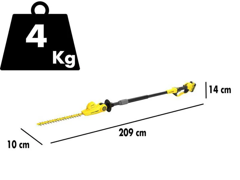 Stanley fatmax V20 - Taille-haie sur perche télescopique électrique à batterie 18V/4Ah