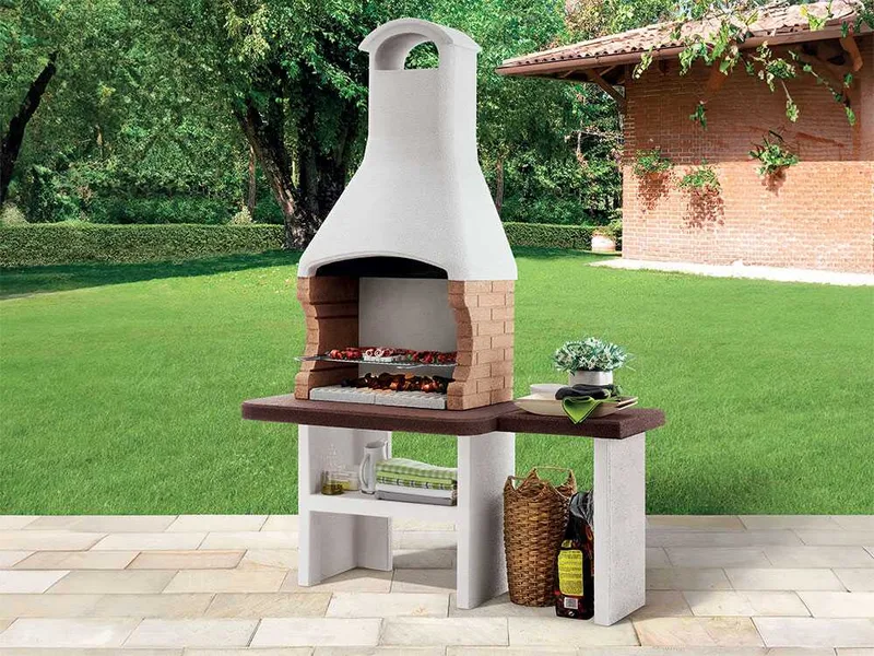 Palazzetti Jesolo 2 - Barbecue à bois et charbon en maçonnerie