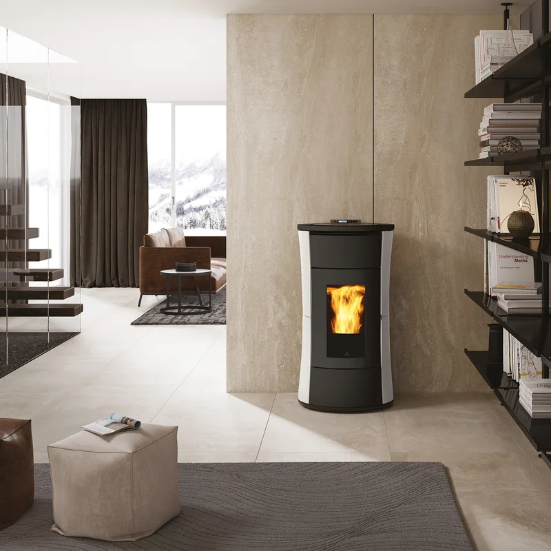 Edilkamin Cherie H 14 Evo poêle à granulés hydro acier blanc