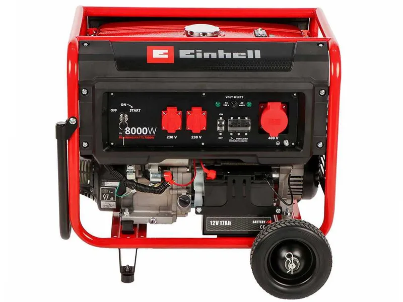 Einhell TC-PG 8000 - Groupe électrogène à essence AVR 8.0 kW - Continu 7.5 kW triphasé