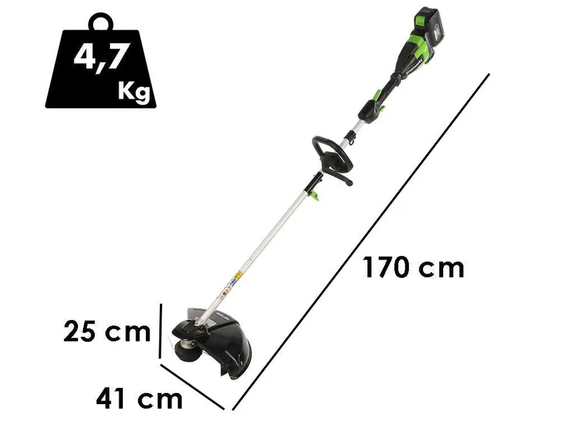 Greenworks GD48BCK4 - Débroussailleuse à batterie - 48V - 4Ah