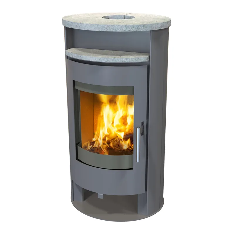 Wamsler Roto Poêle à bois gris acier