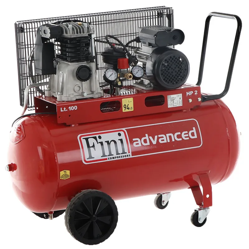 Fini Advanced MK 102-100-2M - Compresseur d'air électrique monophasé à courroie - Moteur 2 CV - 100 L