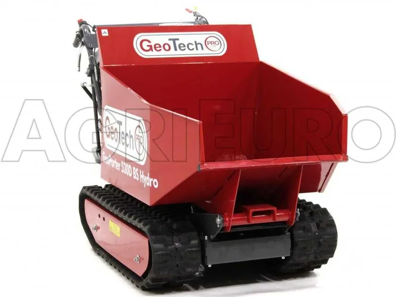 Brouette à moteur GeoTech Pro GeoPorter 530D BS Hydro - 12 CV - benne dumper hydraulique 500 kg