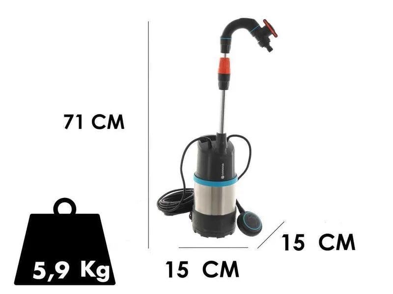 Pompe immergée Gardena 4700/2 Inox pour eaux claires - 550W