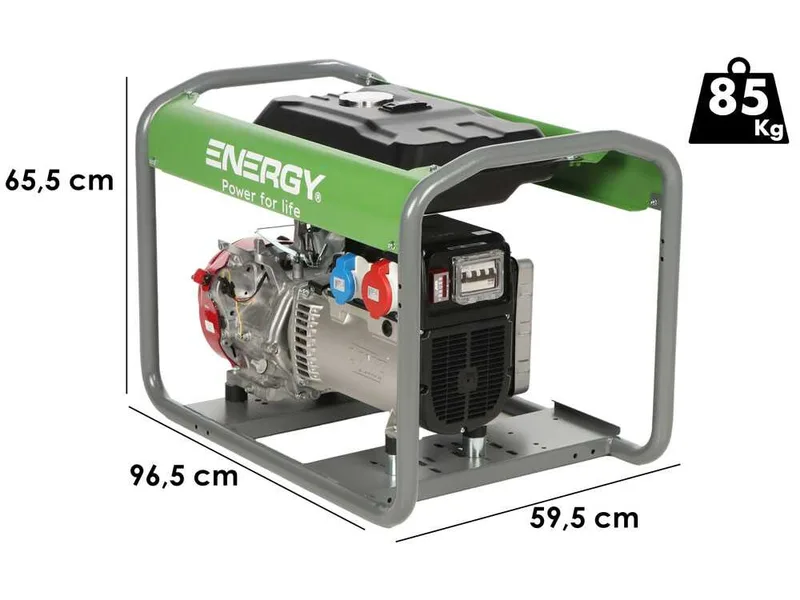 Energy EY-7TB AVR - Groupe électrogène triphasé à essence 6 kw - Honda
