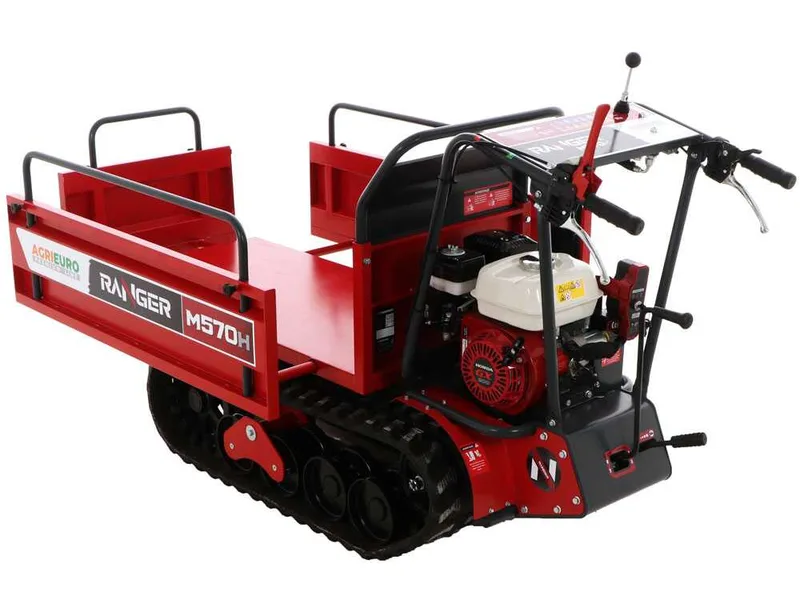 Brouette motorisée à chenilles extensible Ranger M570 H-E - Moteur Honda GX200 - Démarrage électrique