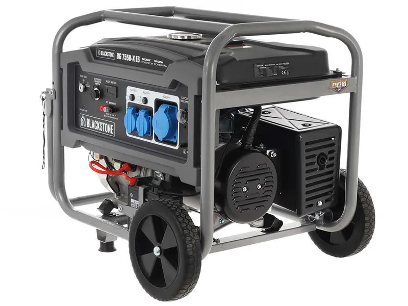BlackStone BG 7550-X ES - Groupe électrogène sur chariot à essence avec AVR 5.4 kW - Continue 5 kW Monophasé + ATS