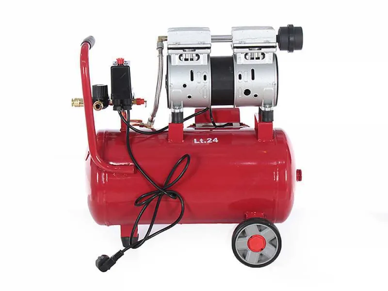 GeoTech S-AC 24.8.10 - Compresseur d'air électrique silencieux 24L oilless - Moteur 1 CV