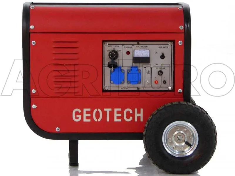 GeoTech GGSA3000ES - Groupe électrogène 2.7 kw monophasé à essence - sur chariot - dém. électrique