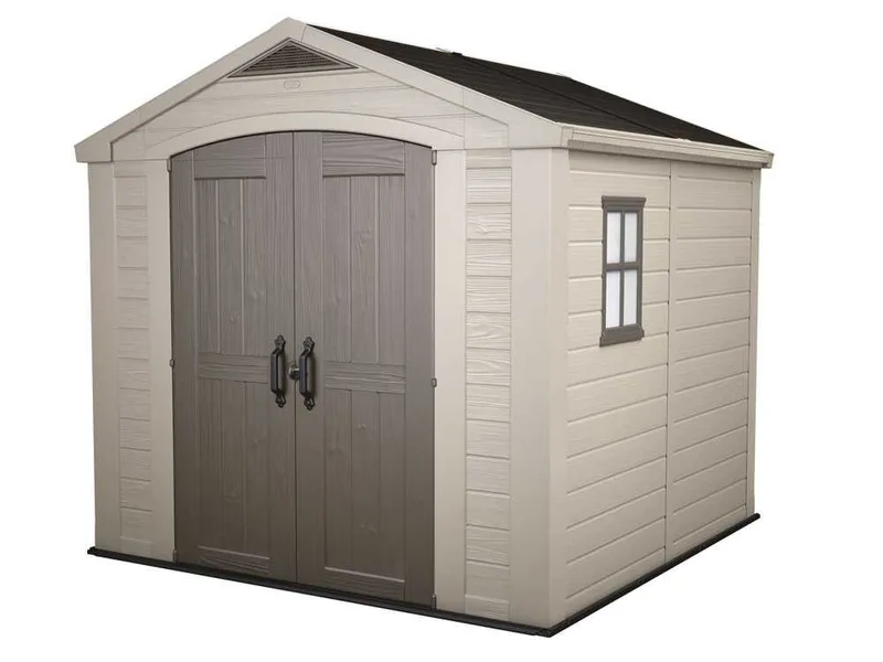 Keter Factor beige - Abri de jardin - Avec fenêtre latérale - 256.5x255x243 cm