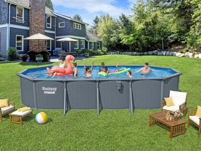 Bestway Hydrium 561CW - 732x366x132 cm - Piscine ovale pour 11-15 personnes