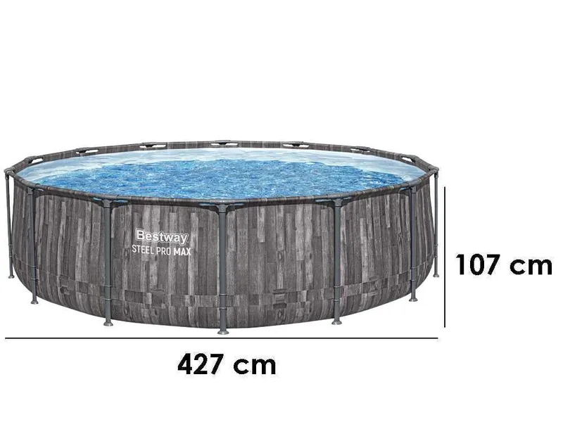 Bestway Steel Pro max 5614Z - Ø427x107 cm - Piscine ronde